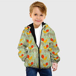 Куртка с капюшоном детская Лисы в лесу, цвет: 3D-черный — фото 2