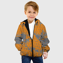 Куртка с капюшоном детская Старый металл, цвет: 3D-черный — фото 2