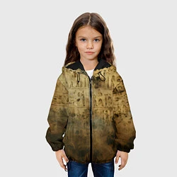 Куртка с капюшоном детская Древний папирус, цвет: 3D-черный — фото 2