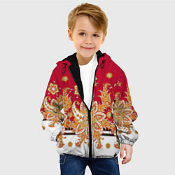 Куртка с капюшоном детская Сказочный цветочный узор, цвет: 3D-черный — фото 2