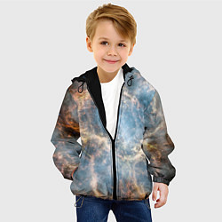 Куртка с капюшоном детская Крабовидная туманность, цвет: 3D-черный — фото 2