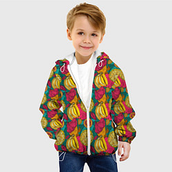 Куртка с капюшоном детская Банановые грозди, цвет: 3D-белый — фото 2