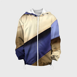 Куртка с капюшоном детская Фиолетовая вставка на золотом фоне, цвет: 3D-белый