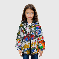 Куртка с капюшоном детская Абстракция дорога, цвет: 3D-черный — фото 2
