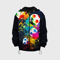 Детская куртка Разноцветные футбольные мячи