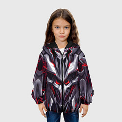 Куртка с капюшоном детская Адская кибер броня, цвет: 3D-черный — фото 2