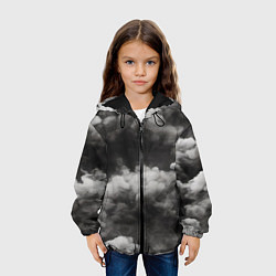Куртка с капюшоном детская Абстракция сюрреализм, цвет: 3D-черный — фото 2