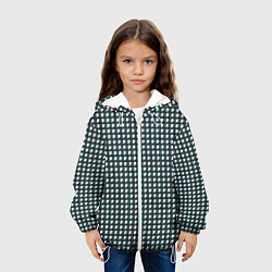 Куртка с капюшоном детская Геометрия объёмные пирамиды, цвет: 3D-белый — фото 2
