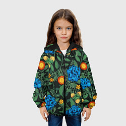 Куртка с капюшоном детская Черника с орехами, цвет: 3D-черный — фото 2