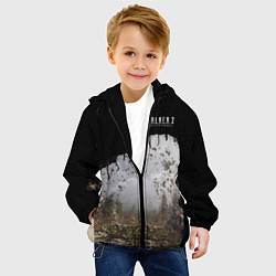 Куртка с капюшоном детская STALKER 2 выход из тоннеля, цвет: 3D-черный — фото 2