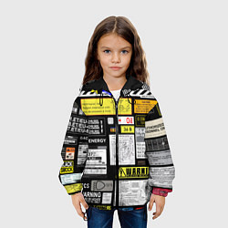Куртка с капюшоном детская Инженерные знаки, цвет: 3D-черный — фото 2