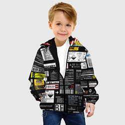 Куртка с капюшоном детская Инженерные шильдики, цвет: 3D-черный — фото 2