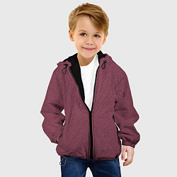 Куртка с капюшоном детская Роскошный розовый в полоску, цвет: 3D-черный — фото 2