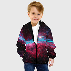 Куртка с капюшоном детская Uy scuti star - neon space, цвет: 3D-черный — фото 2