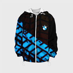 Куртка с капюшоном детская BMW sport car abstraction, цвет: 3D-белый