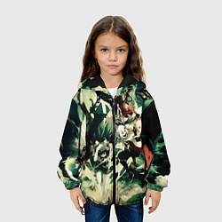 Куртка с капюшоном детская Геншин импакт персонажи, цвет: 3D-черный — фото 2