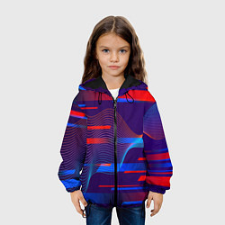 Куртка с капюшоном детская Abstraction colored, цвет: 3D-черный — фото 2