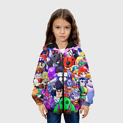 Куртка с капюшоном детская Brawl Stars game color, цвет: 3D-черный — фото 2