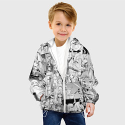 Куртка с капюшоном детская Провожающая в последний путь Фрирен узор, цвет: 3D-белый — фото 2