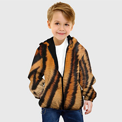 Куртка с капюшоном детская Тигровая шкура, цвет: 3D-черный — фото 2