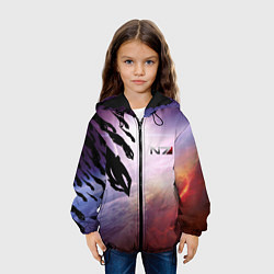 Куртка с капюшоном детская Масс эффект вторжение, цвет: 3D-черный — фото 2