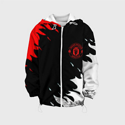 Куртка с капюшоном детская Manchester United flame fc, цвет: 3D-белый