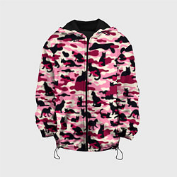Детская куртка Камуфляжные розовые котики