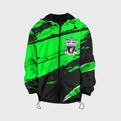 Куртка с капюшоном детская Liverpool sport green, цвет: 3D-черный