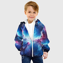 Куртка с капюшоном детская Fascinating cosmic expanses, цвет: 3D-белый — фото 2