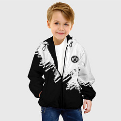 Куртка с капюшоном детская Borussia sport краски, цвет: 3D-черный — фото 2