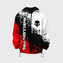 Куртка с капюшоном детская Helldivers 2: Skull Logo, цвет: 3D-черный