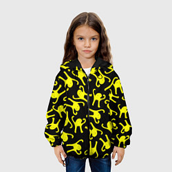 Куртка с капюшоном детская Ъуъ съука pattern mem, цвет: 3D-черный — фото 2