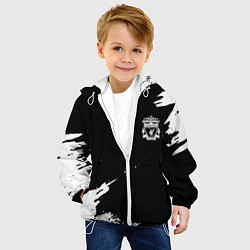 Куртка с капюшоном детская Ливерпуль краски, цвет: 3D-белый — фото 2