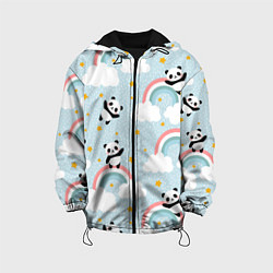 Детская куртка Панда на радуге