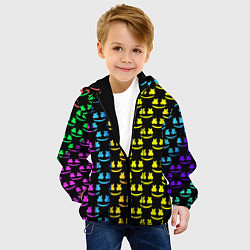 Куртка с капюшоном детская Marshmello градиент колор, цвет: 3D-черный — фото 2