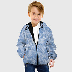 Куртка с капюшоном детская Текстура лед, цвет: 3D-черный — фото 2