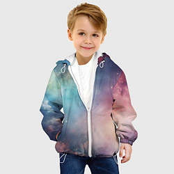 Куртка с капюшоном детская Нежный космос, цвет: 3D-белый — фото 2