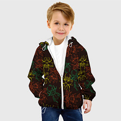 Куртка с капюшоном детская Разноцветные жуки носороги, цвет: 3D-белый — фото 2