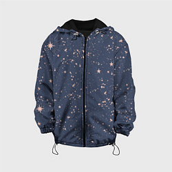 Куртка с капюшоном детская Космическое поле звёзд, цвет: 3D-черный