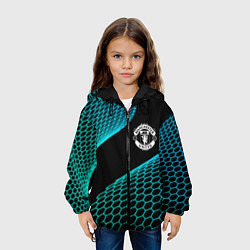 Куртка с капюшоном детская Manchester United football net, цвет: 3D-черный — фото 2