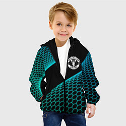 Куртка с капюшоном детская Manchester United football net, цвет: 3D-черный — фото 2