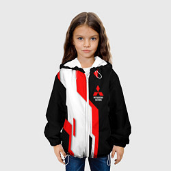 Куртка с капюшоном детская Mitsubishi red uniform, цвет: 3D-белый — фото 2