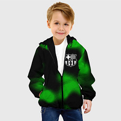 Куртка с капюшоном детская Barcelona sport halftone, цвет: 3D-черный — фото 2