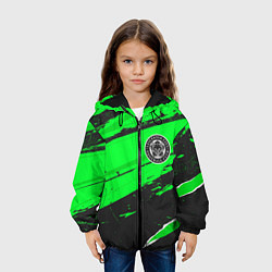 Куртка с капюшоном детская Leicester City sport green, цвет: 3D-черный — фото 2