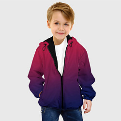 Куртка с капюшоном детская Gradient red-blue, цвет: 3D-черный — фото 2