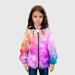 Куртка с капюшоном детская Colorful smoke 1, цвет: 3D-черный — фото 2
