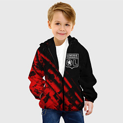Куртка с капюшоном детская Lyon sport grunge, цвет: 3D-черный — фото 2