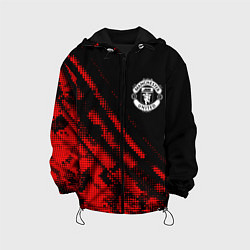 Куртка с капюшоном детская Manchester United sport grunge, цвет: 3D-черный