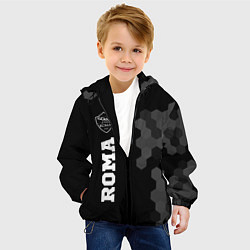 Куртка с капюшоном детская Roma sport на темном фоне по-вертикали, цвет: 3D-черный — фото 2