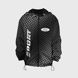 Куртка с капюшоном детская Ford sport carbon, цвет: 3D-черный